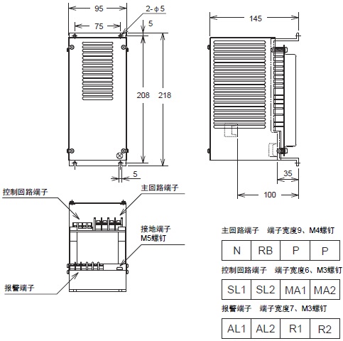 3G3MX2-V2 外形尺寸 12 