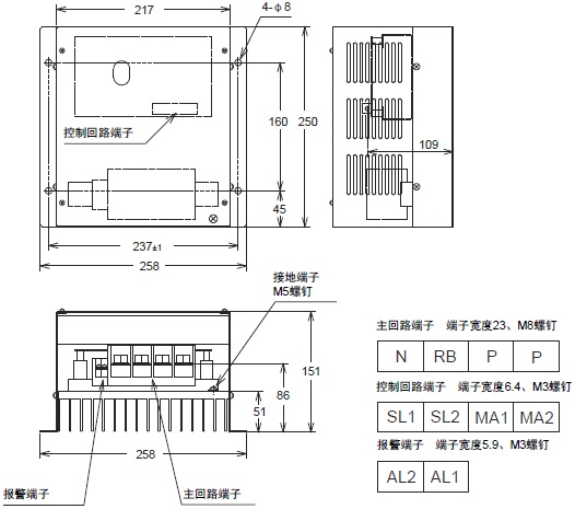 3G3MX2-V2 外形尺寸 13 