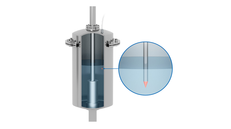 利用具有耐腐蚀性的光纤传感器，实现有机溶液的液位检测