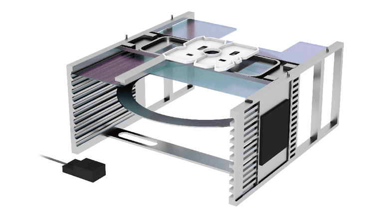 利用扁平型接近传感器，小尺寸嵌入设计避免多种检测干扰因素，稳定检测各种金属材质的到位